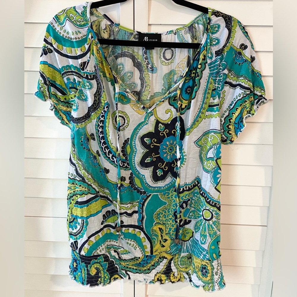 AB STUDIO Summery Long Multicolored Top